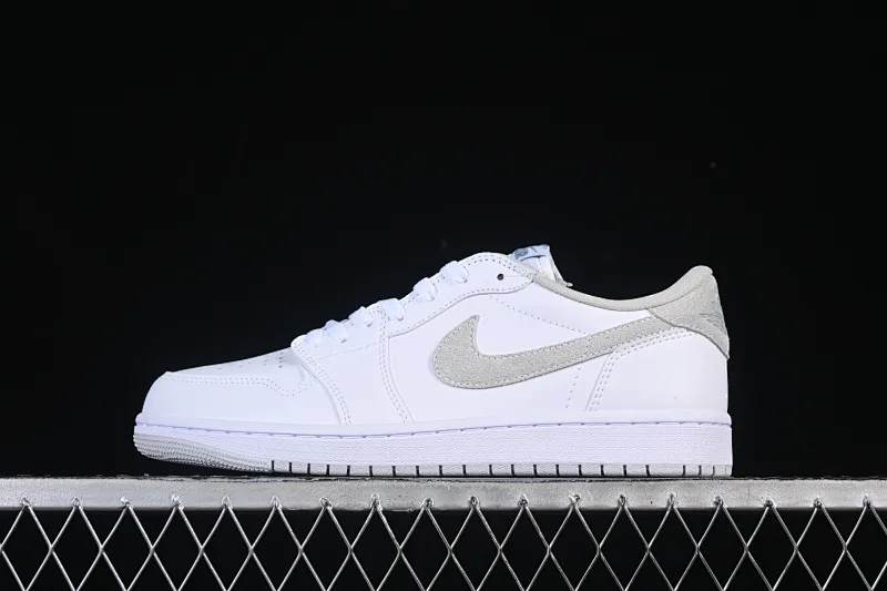 All categories Air Jordan Jordan series basketball shoes Air Jordan 1 Low Air Jordan 1 Low OG "Neutral Grey" AJ1 Joe 1 simple white gray low-top cultural casual sneakers CZ0775-100